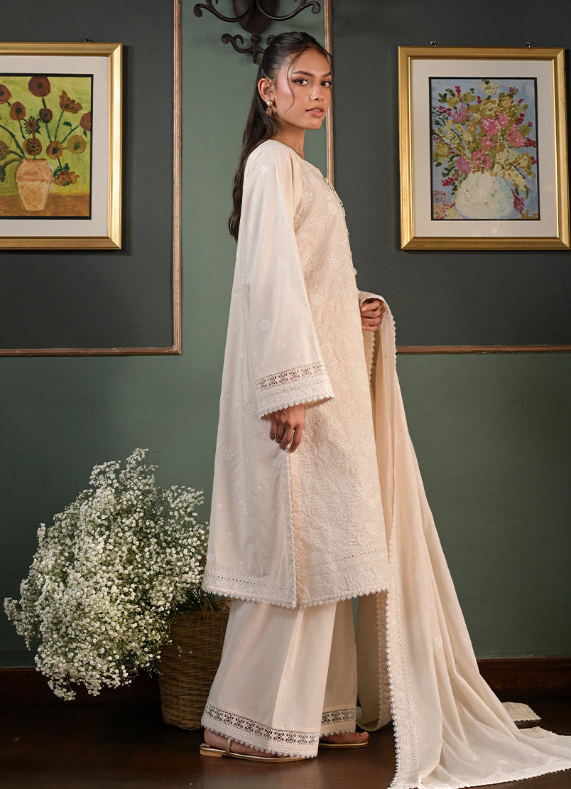 Setareh Purple Chunri Kurta With Pure Silk Ombre Dupatta