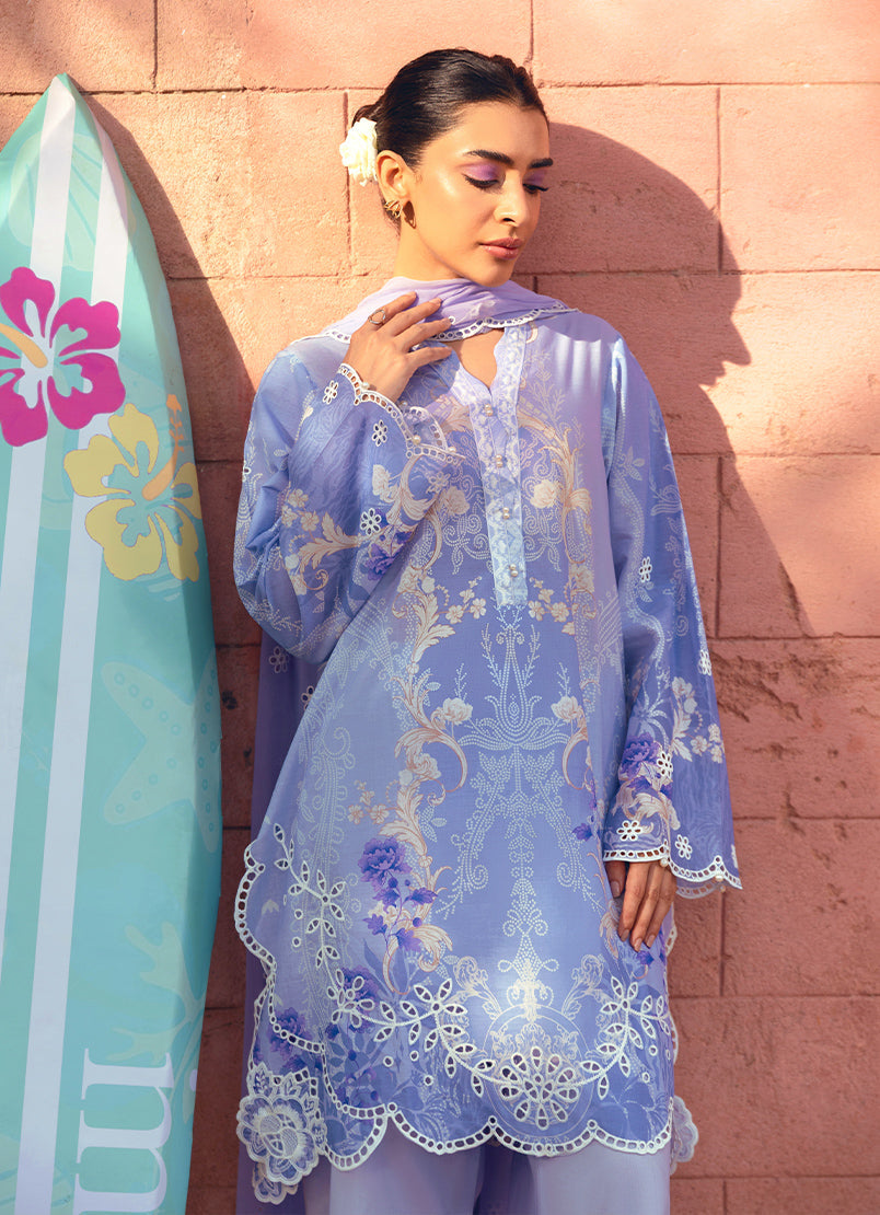 Printed Embroidered 3 PC