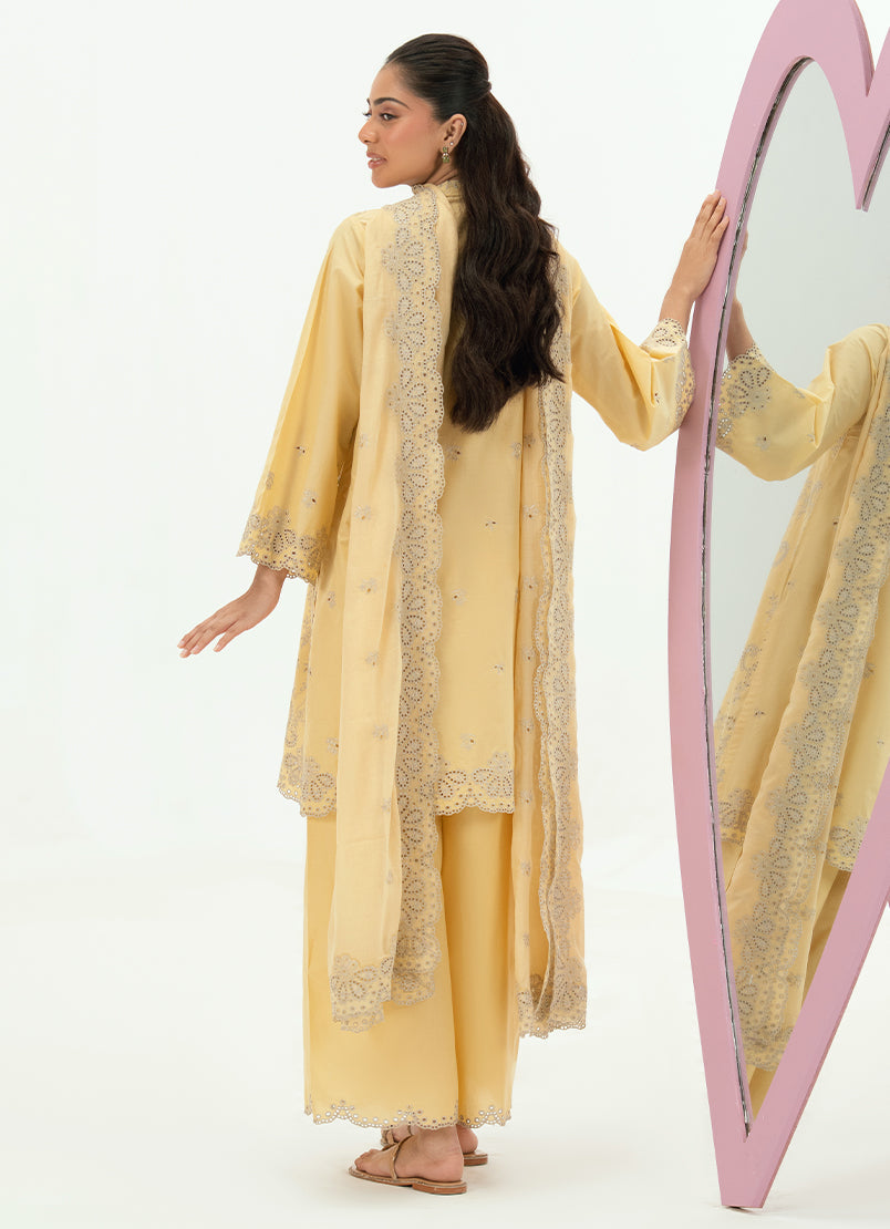 Embroidered 3 PC Suit - 14505401501020