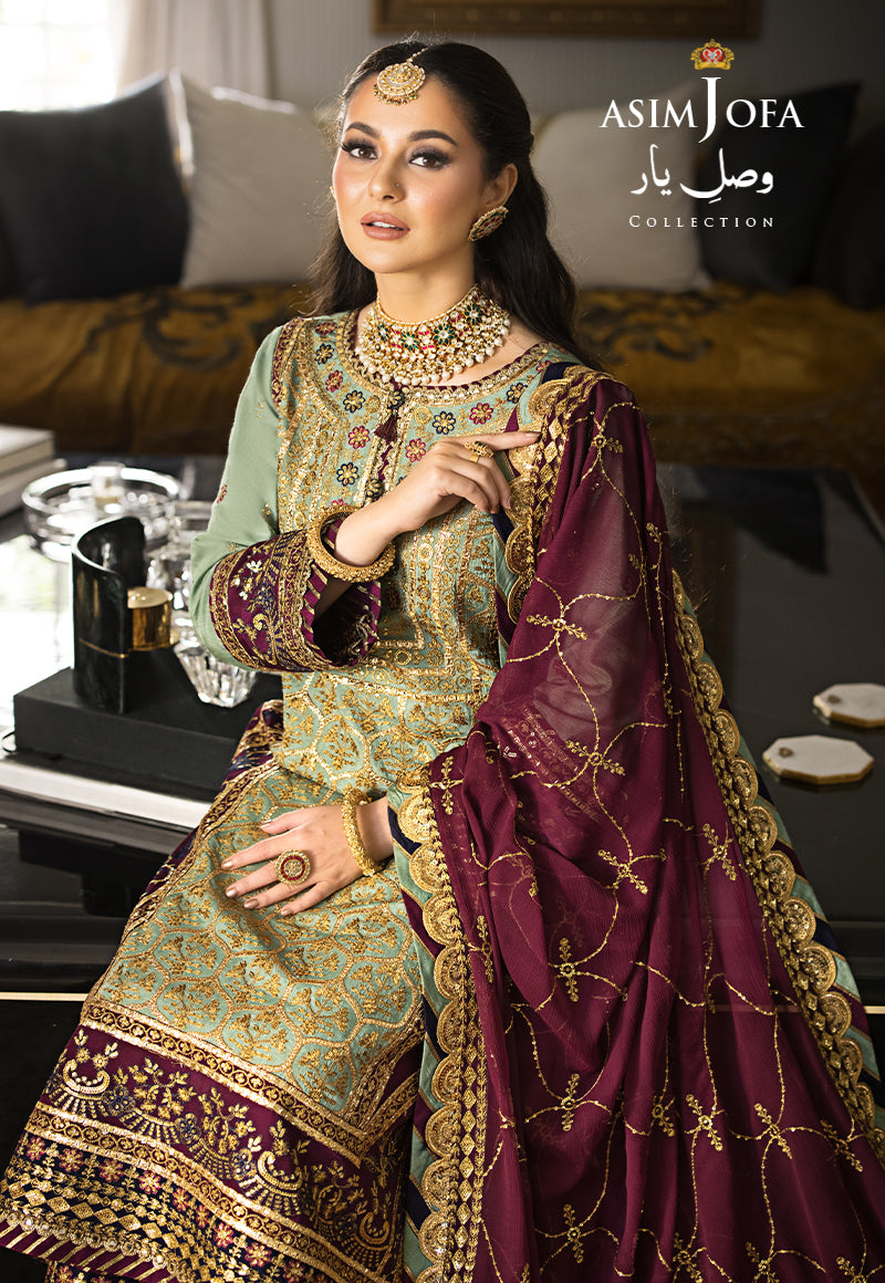 AJVYD-06 EMBROIDERED COTTON SILK STITCHED 3 PCS