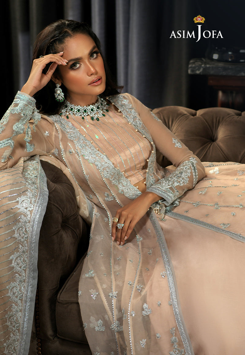 AJN-23 EMBROIDERED ORGANZA 3 PCS