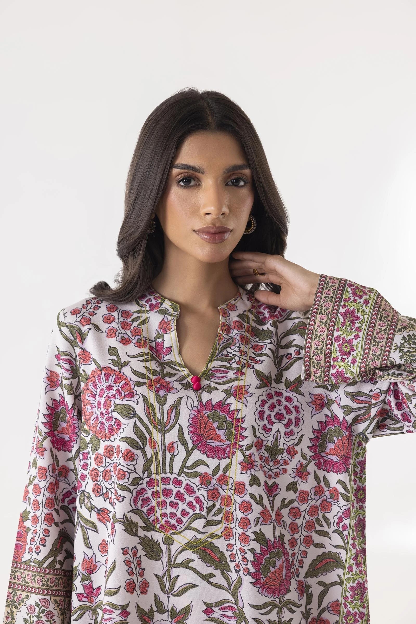 Stitched Multi Printed Shirt + Culotte
