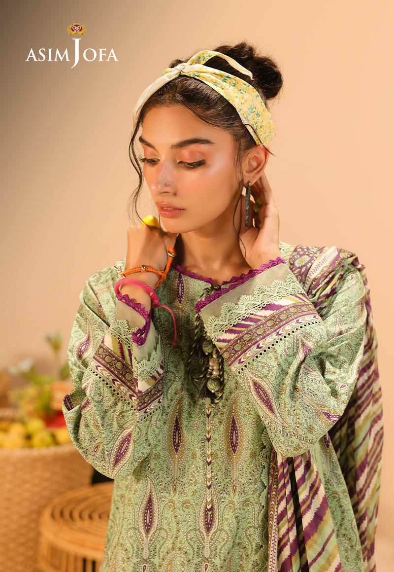 AJUBUD-31 Printed Lawn Stitched 2 PCS