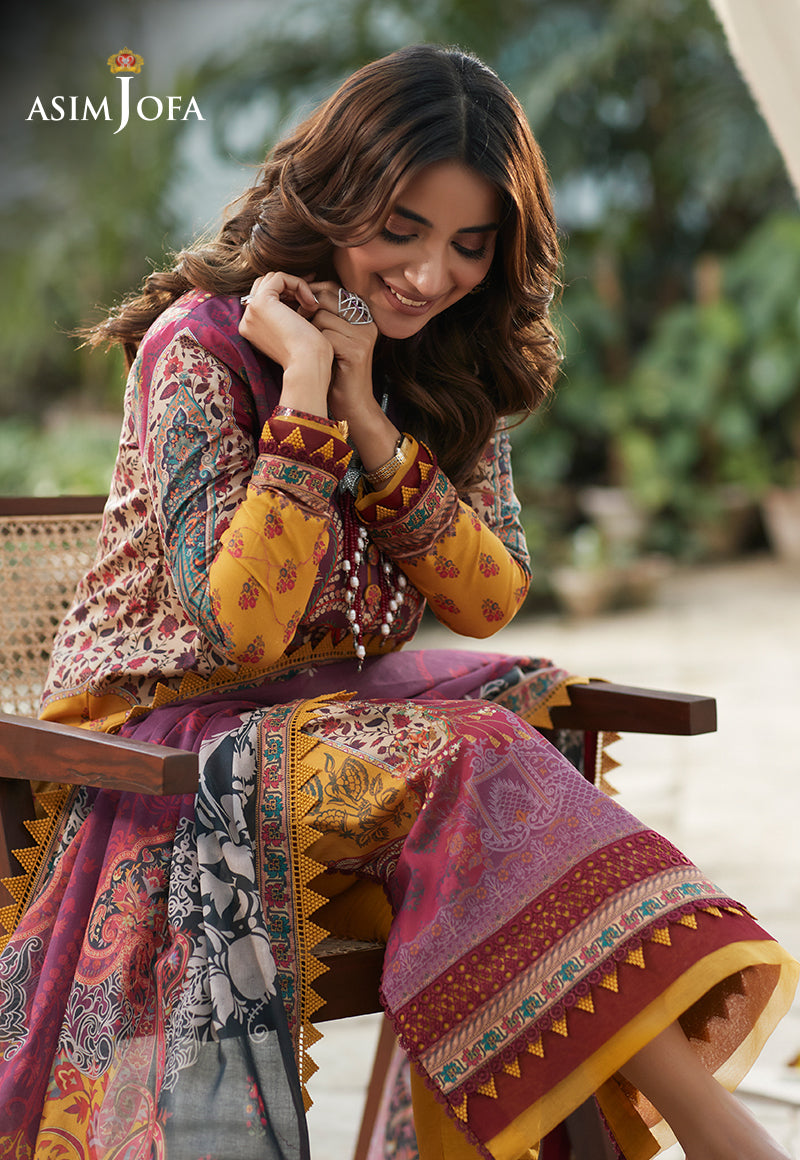 AJS-21 PRINTED LAWN 3 PCS