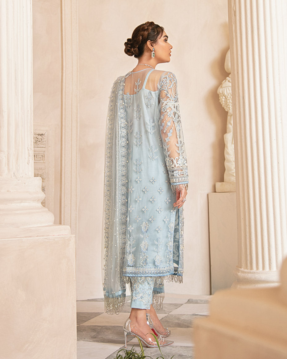 Wisteria Embroidered Net 4-piece Suit MG-01