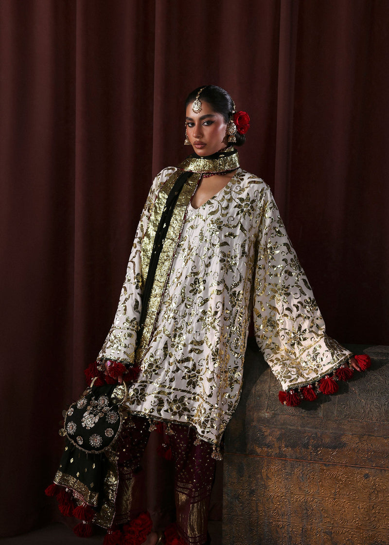 Plain Chiffon Dupatta with Trimmings