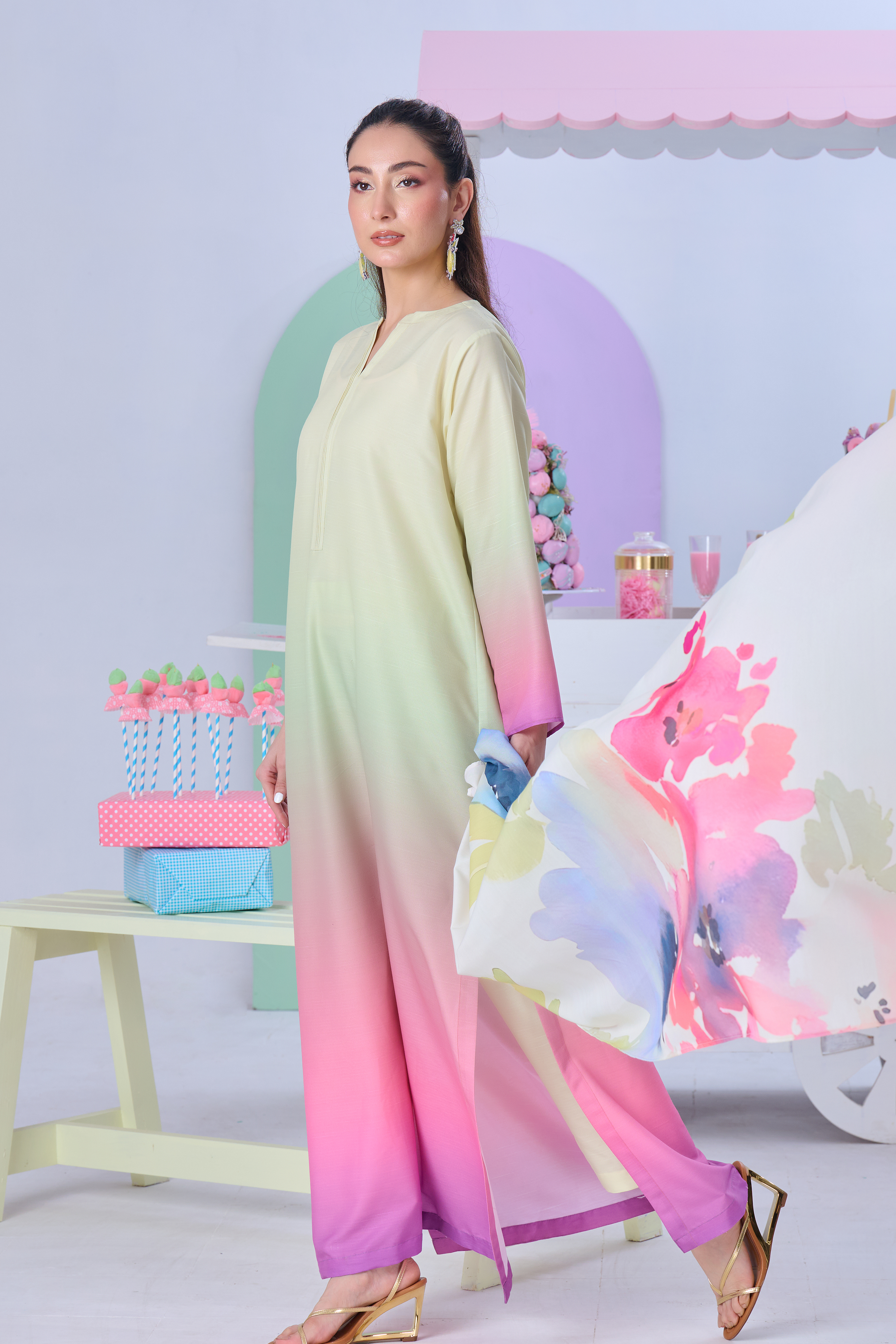 Spring Ombre Kaftan | 2 Piece