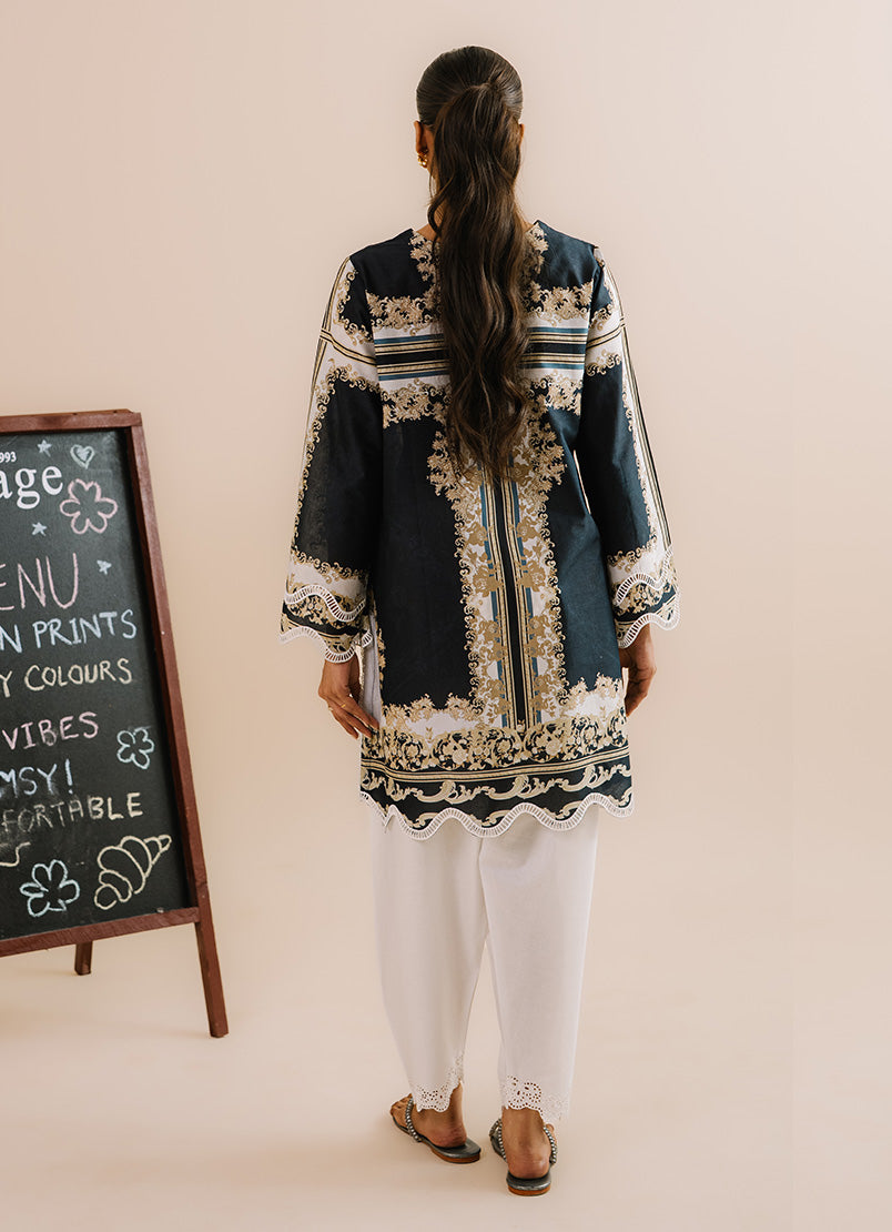 Printed Embroidered Shirt