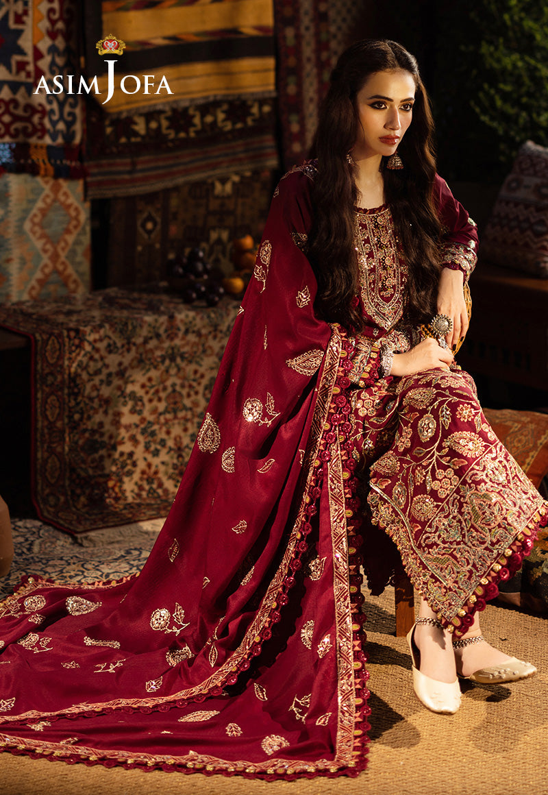 Ajlso-07 Unstitched 3 Pcs Shirt Dupatta Trouser