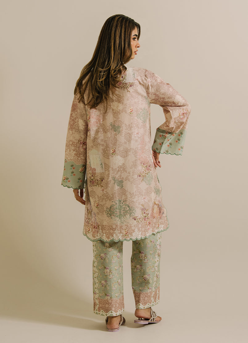 Printed Embroidered Co-Ord Set