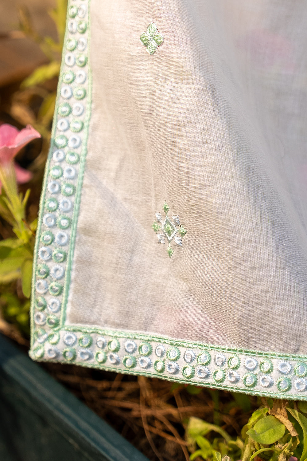 Embroidered Lawn Dupatta