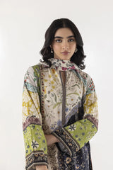 Stitched Multi Printed Shirt + Dupatta
