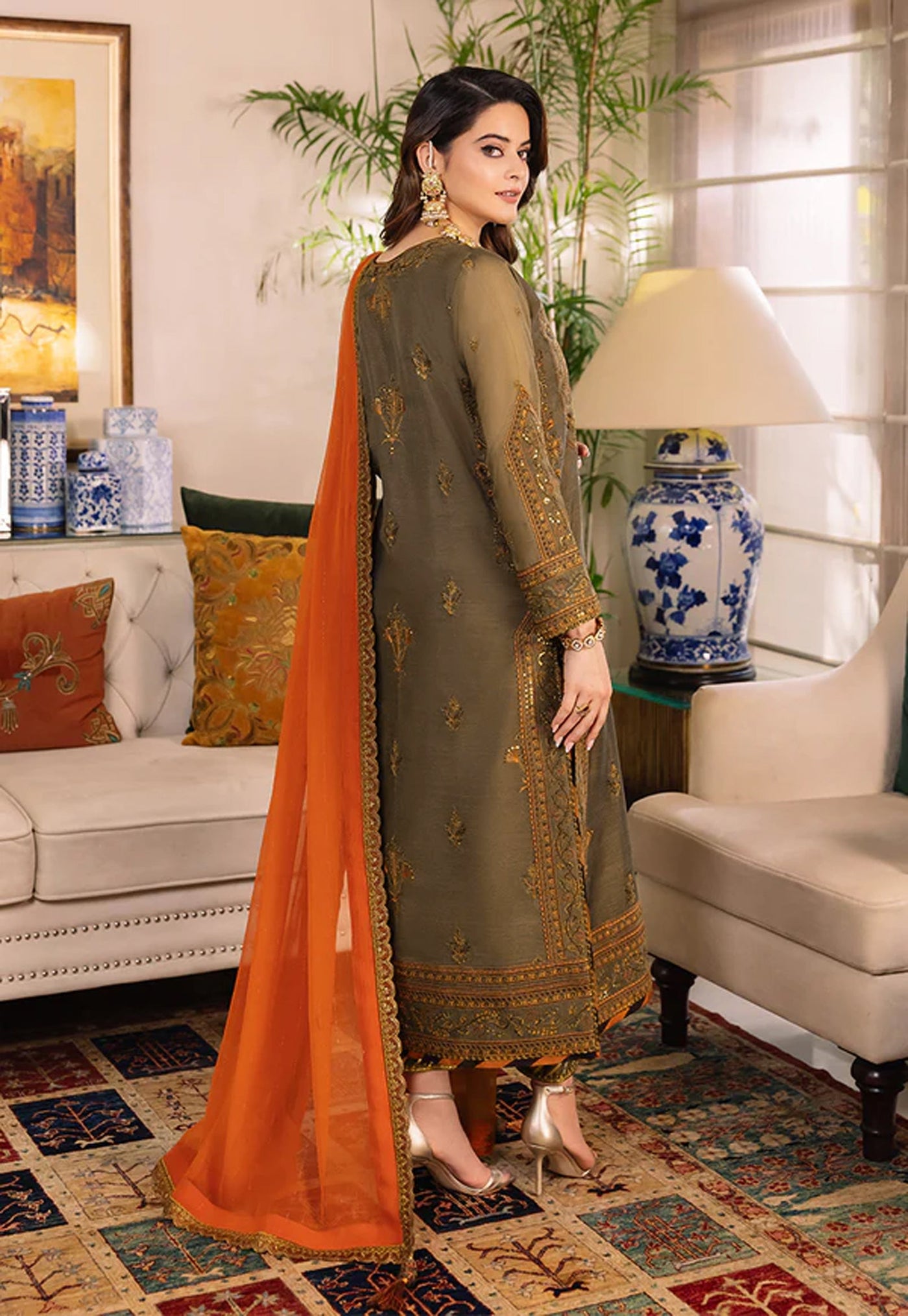 Ajso-30 Unstitched Dupatta 1 Pc Dupatta