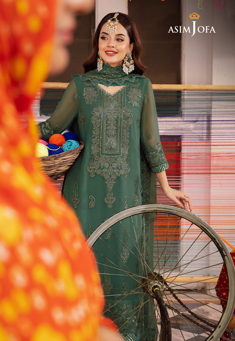 AJAB-23 EMBROIDERED CHIFFON 3 PCS