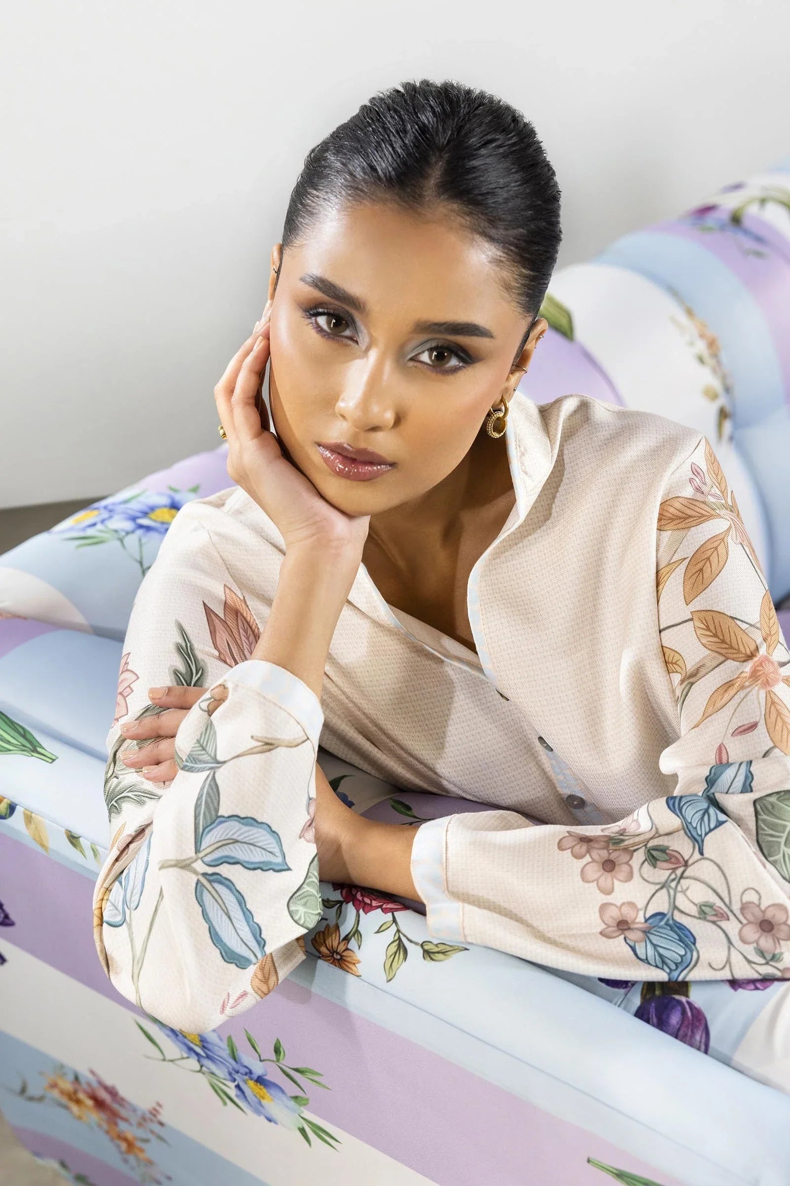 3 PC Embroidered Printed Suit