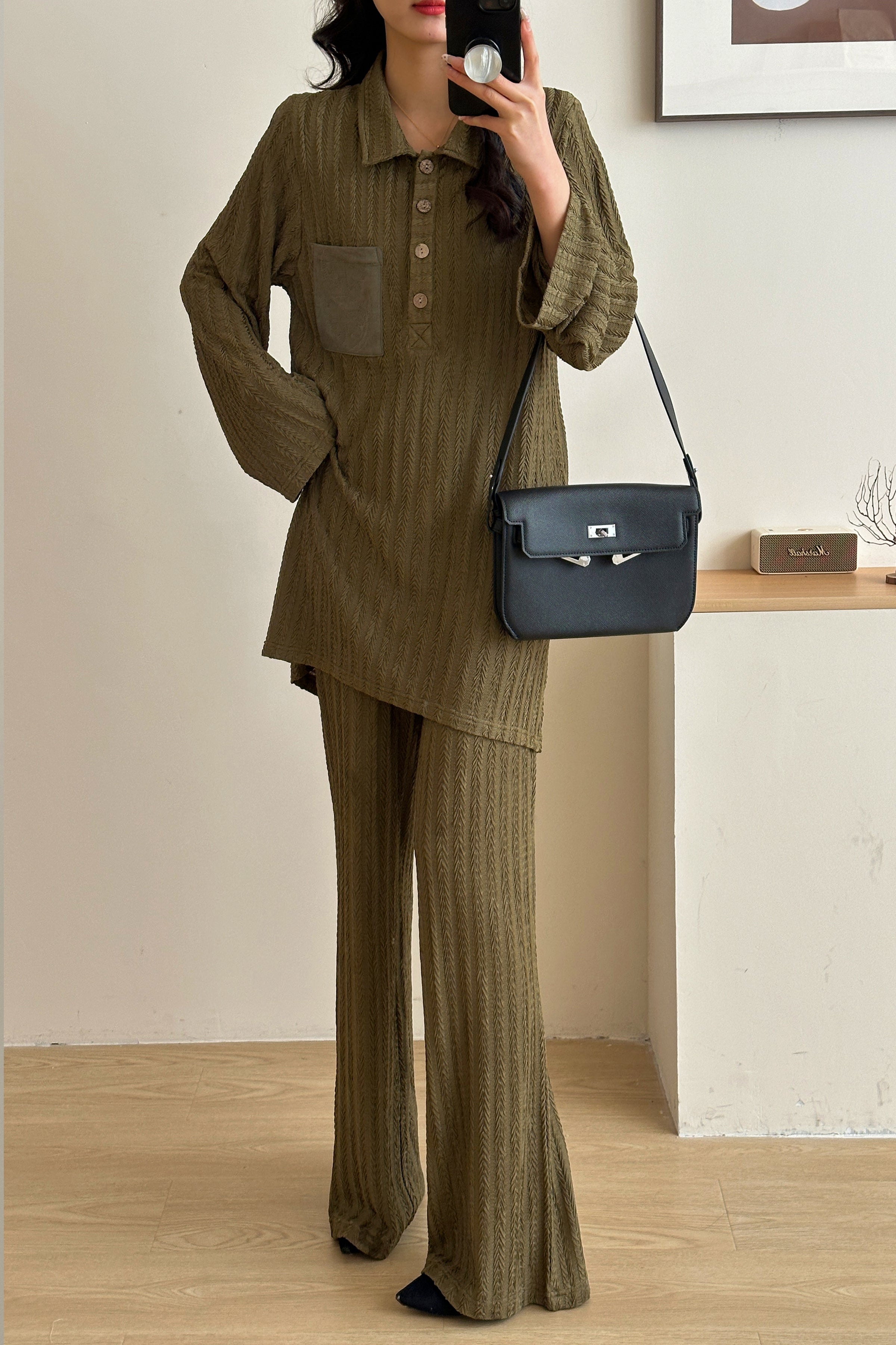 Monaco Textured Summer Suit With Detailed  Pocket