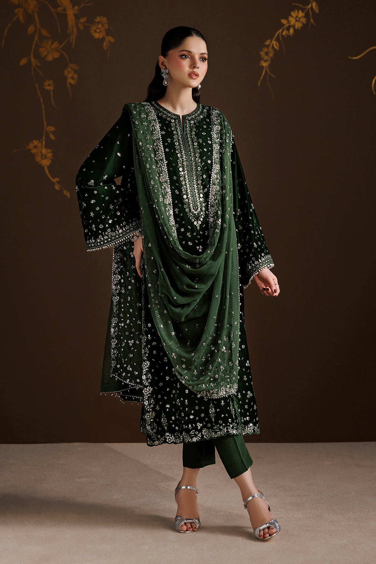 EMBROIDERED VELVET UF-4545