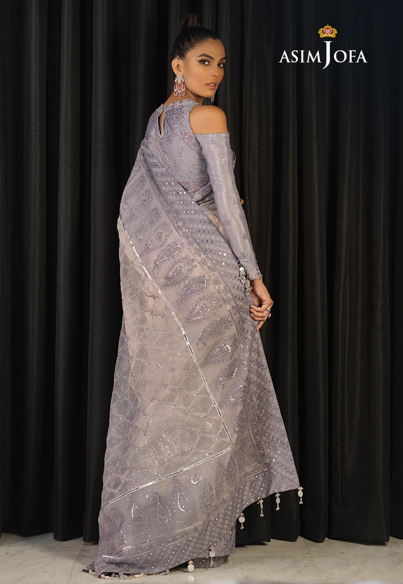 AJN-19 EMBROIDERED ORGANZA 2 PCS
