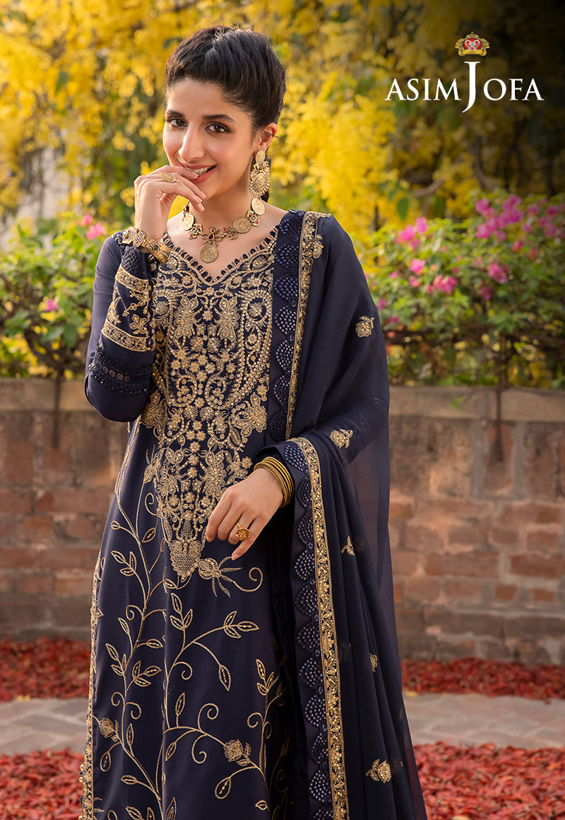 AJSW-15 EMBROIDERED LAWN SILK 3 PCS