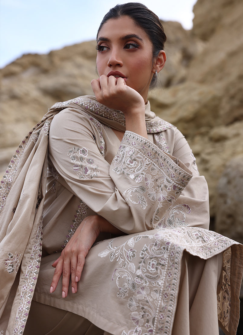 3 Pc Embroidered Suit