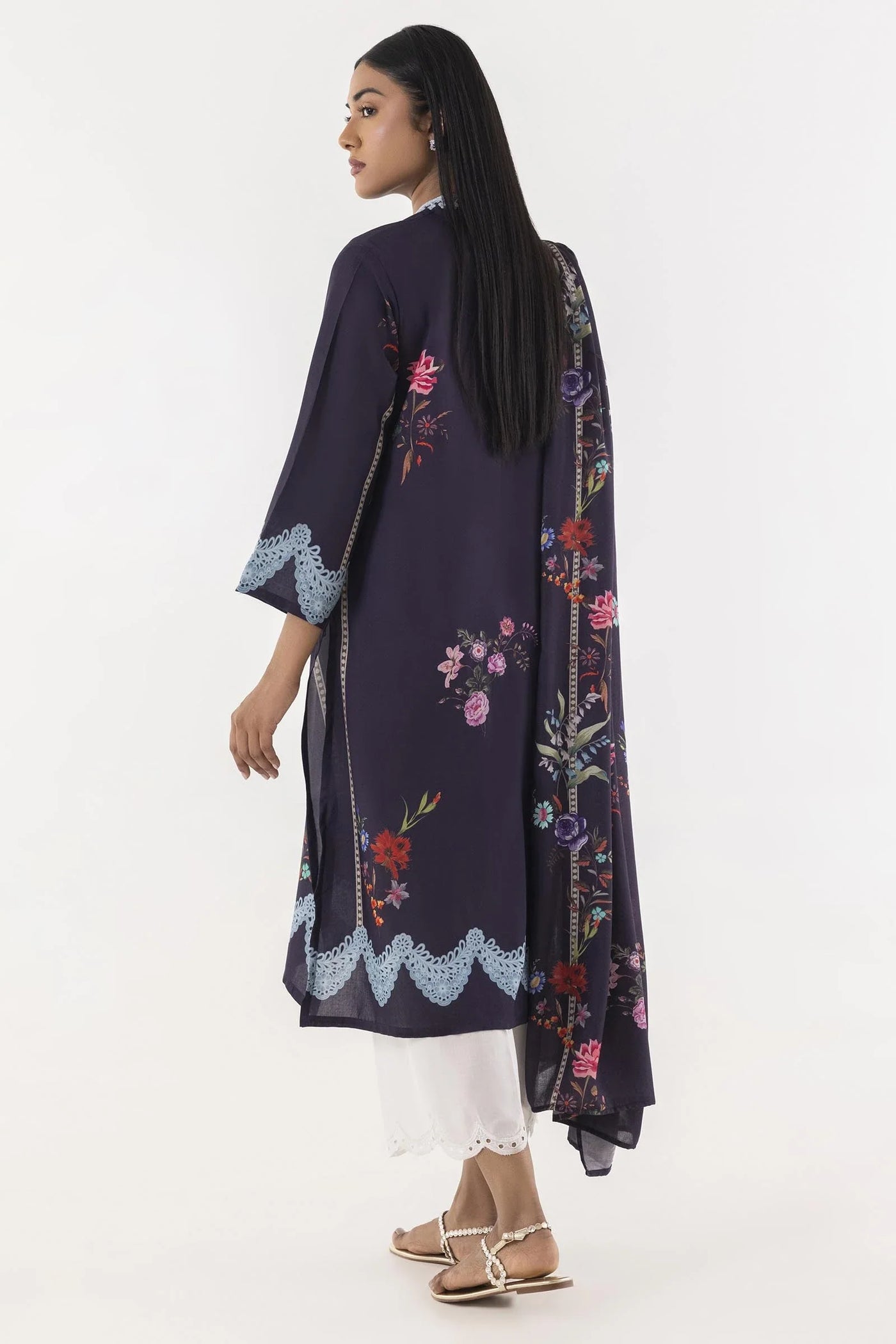 Stitched Multi Printed Shirt + Dupatta