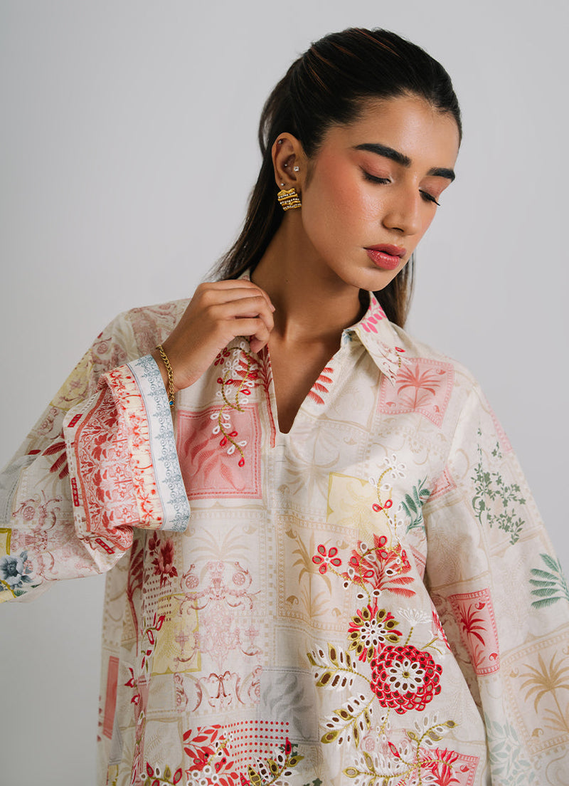 Printed Embroidered Kurta