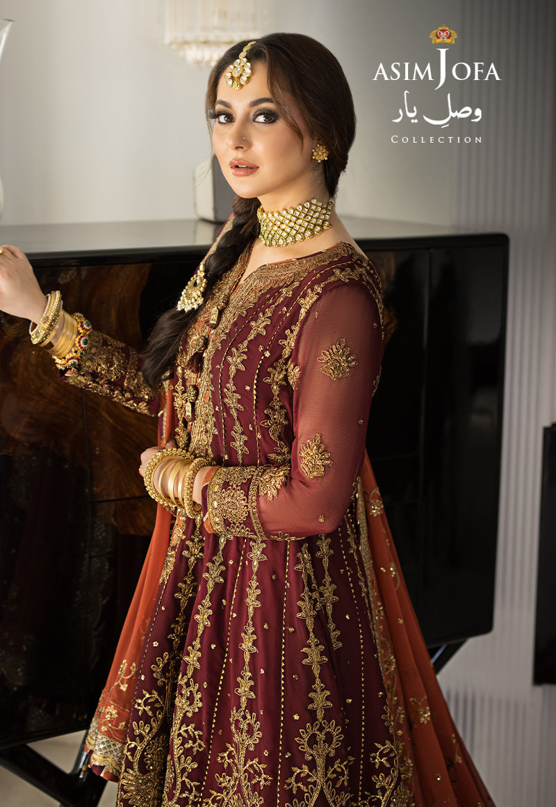 AJVY-02 DESIGNERS STITCHED EMBROIDERED ORGANZA 3 PCS