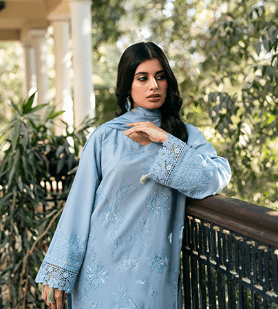 Falak Unstitched Embroidered Suit (3-Piece)