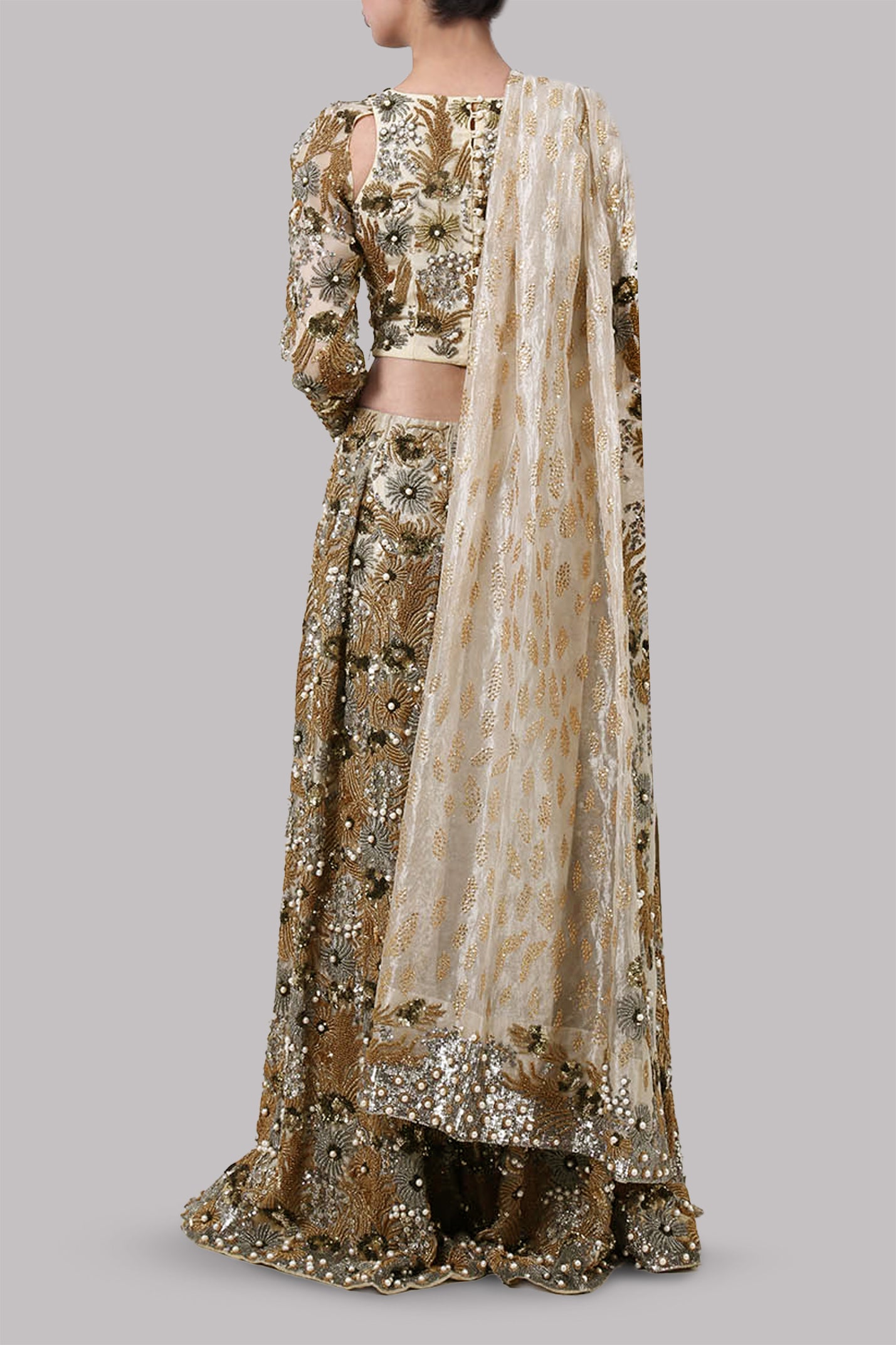 Gold Embellished Lehenga Choli Set
