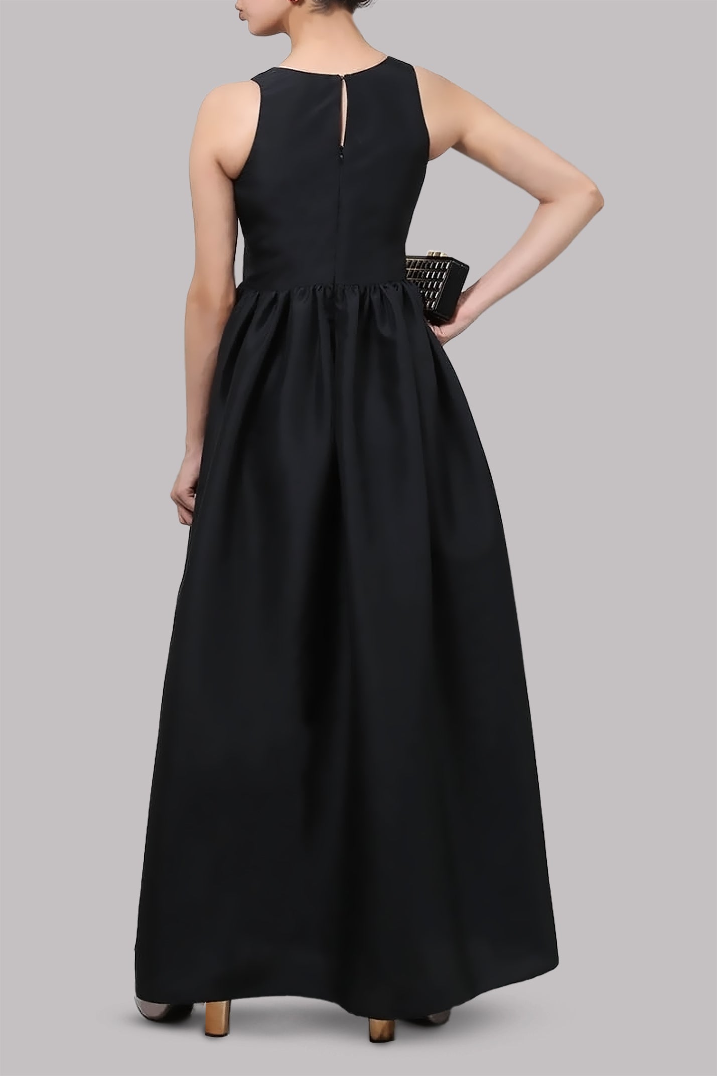 Black Cutout A-Line Dress