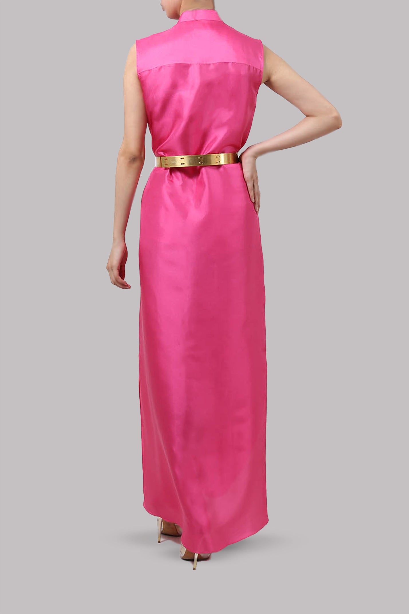 Diva Pink Button-Down Maxi
