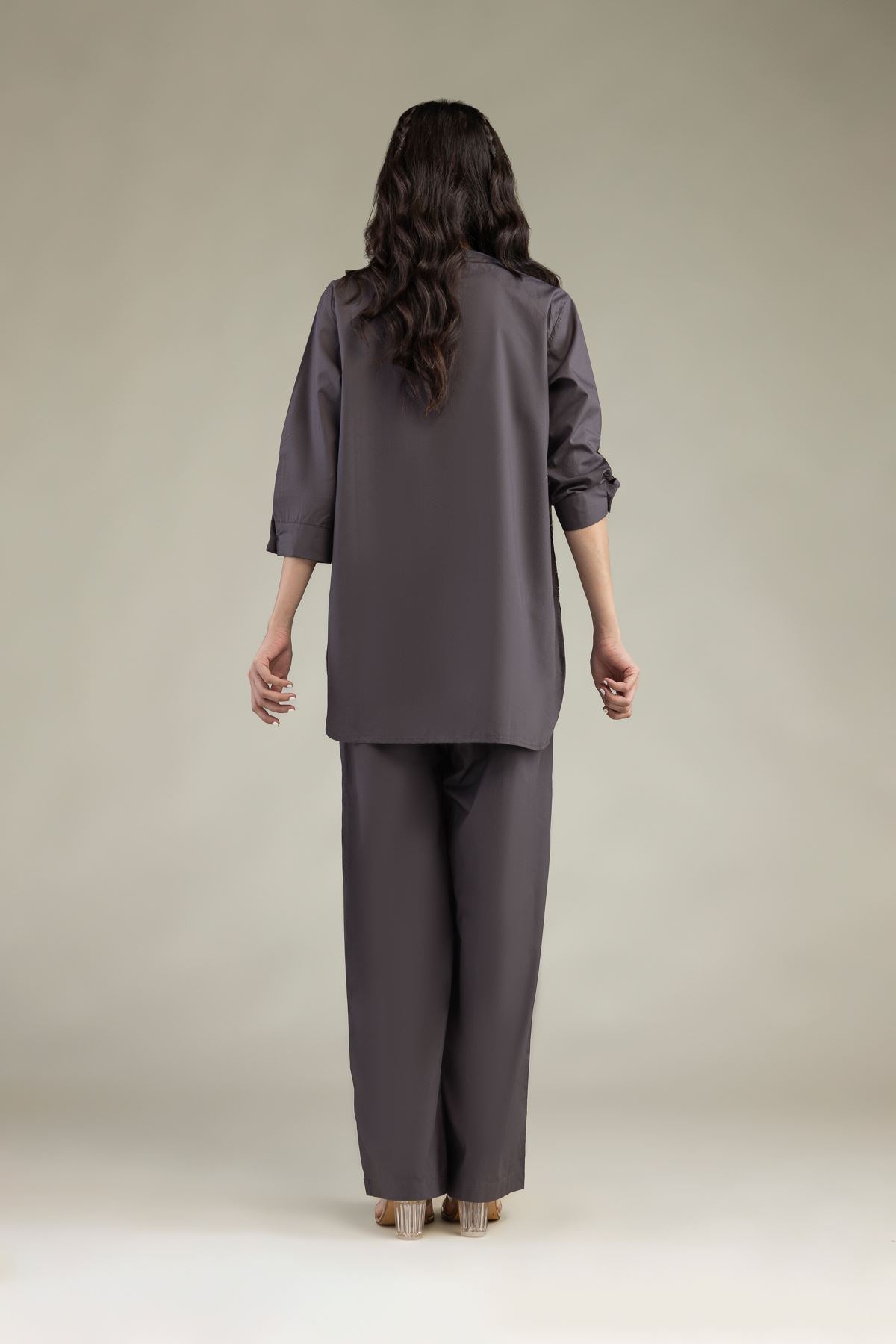 Gray Poplin Shirt