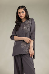 Gray Poplin Trousers