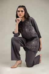 Gray Poplin Trousers
