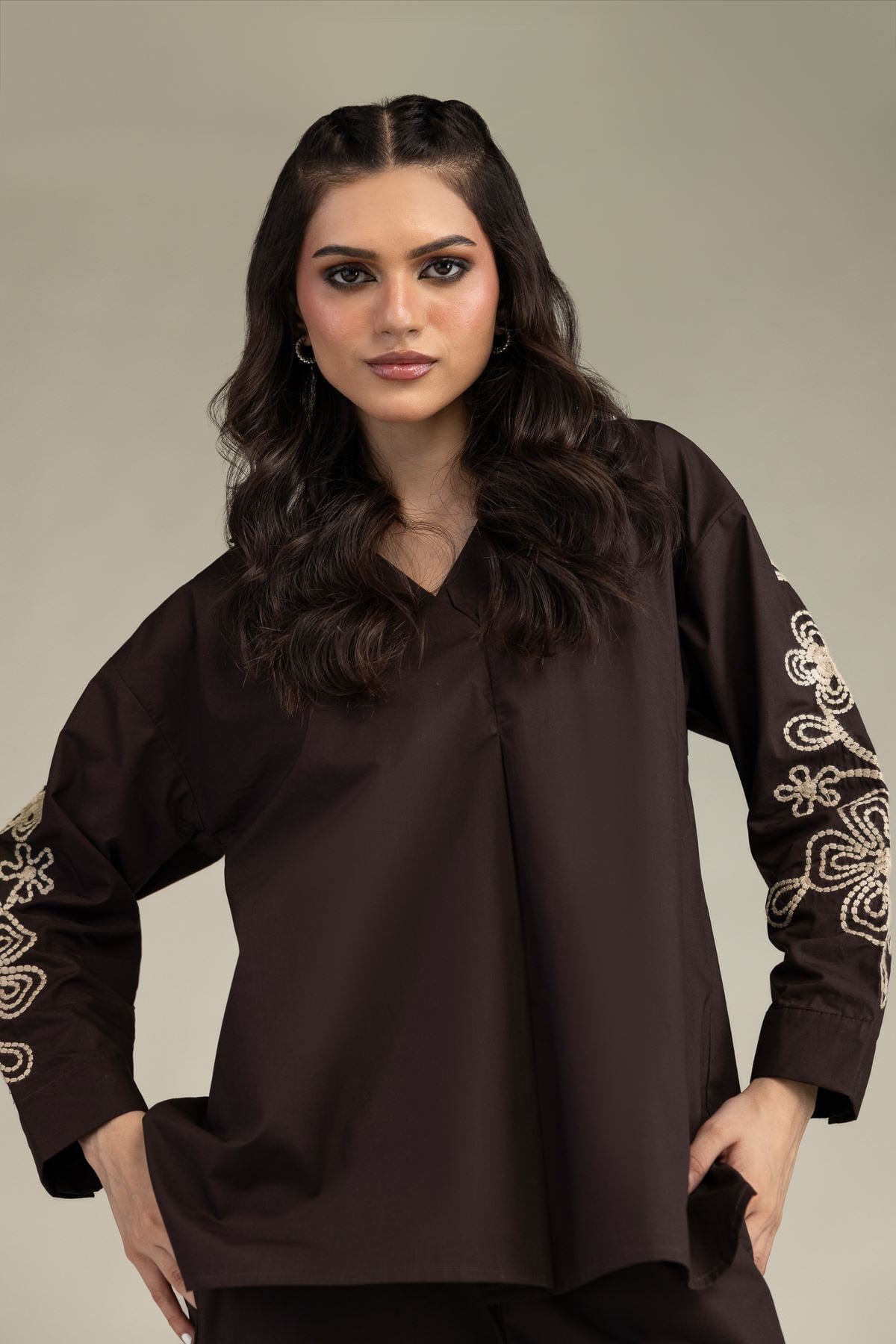 Brown Poplin Trousers
