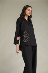 Black Poplin Trousers