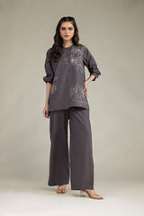 Gray Poplin Shirt