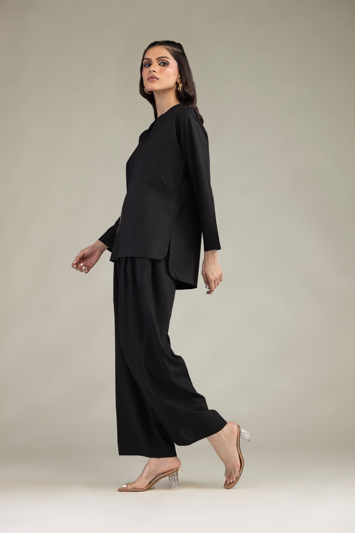 Black Poplin Shirt