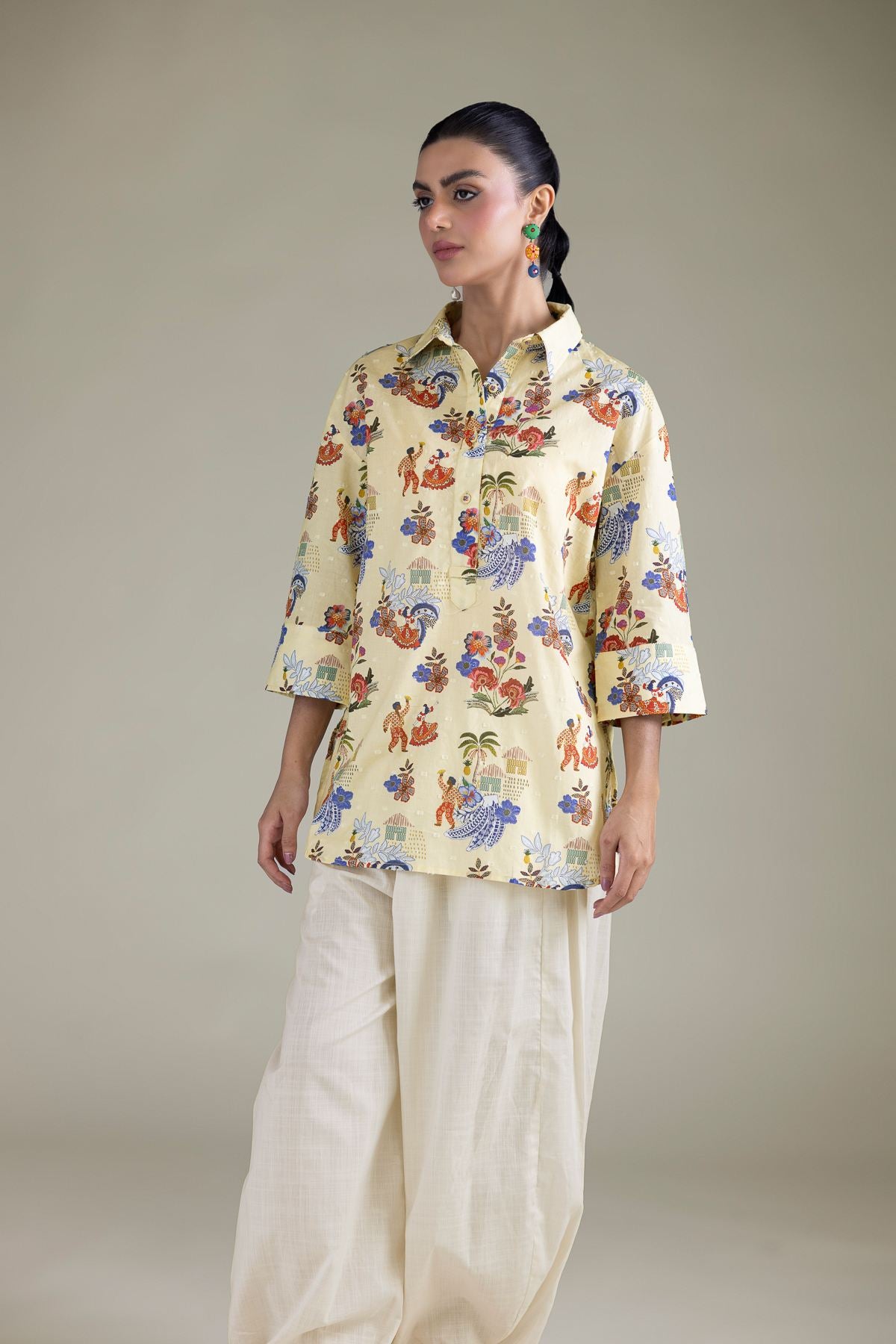Floral Cambric Shirt