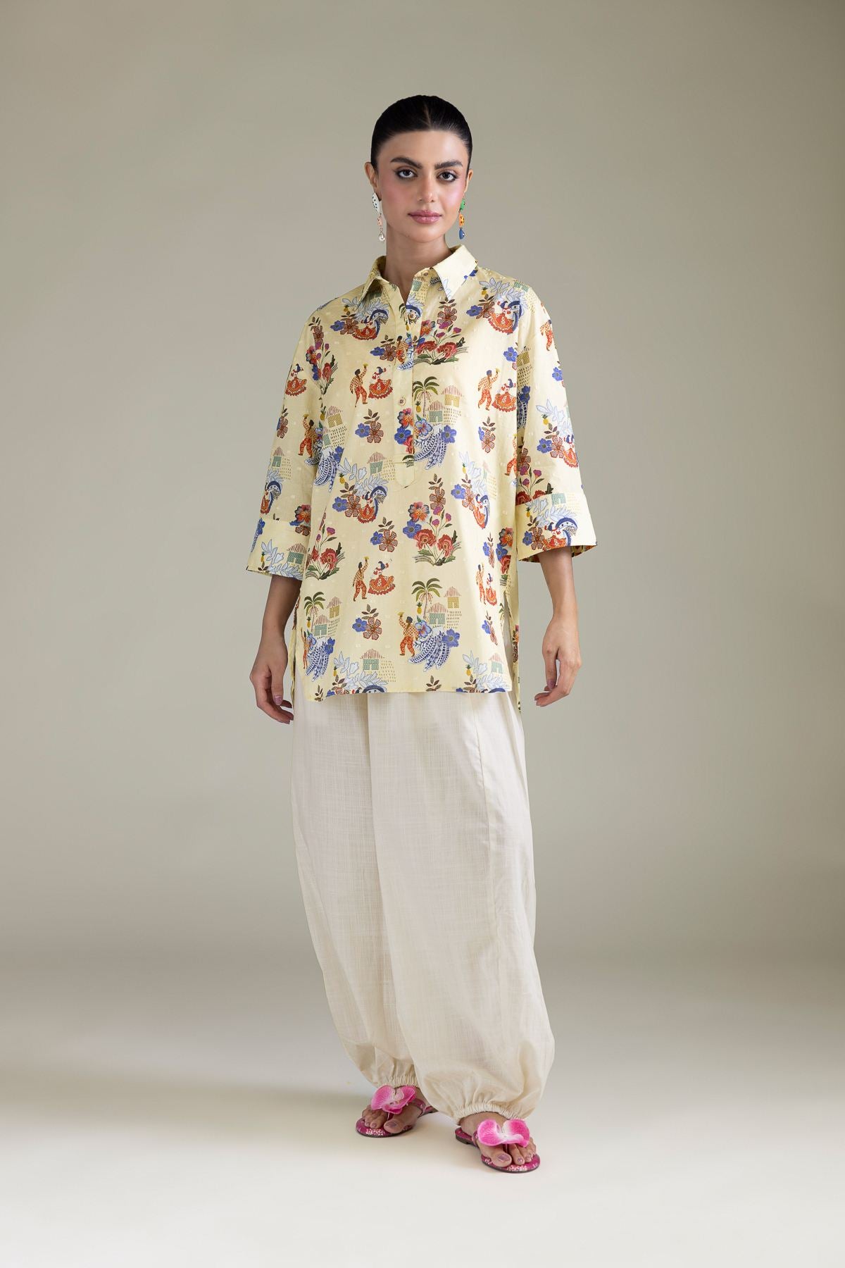 Floral Cambric Shirt