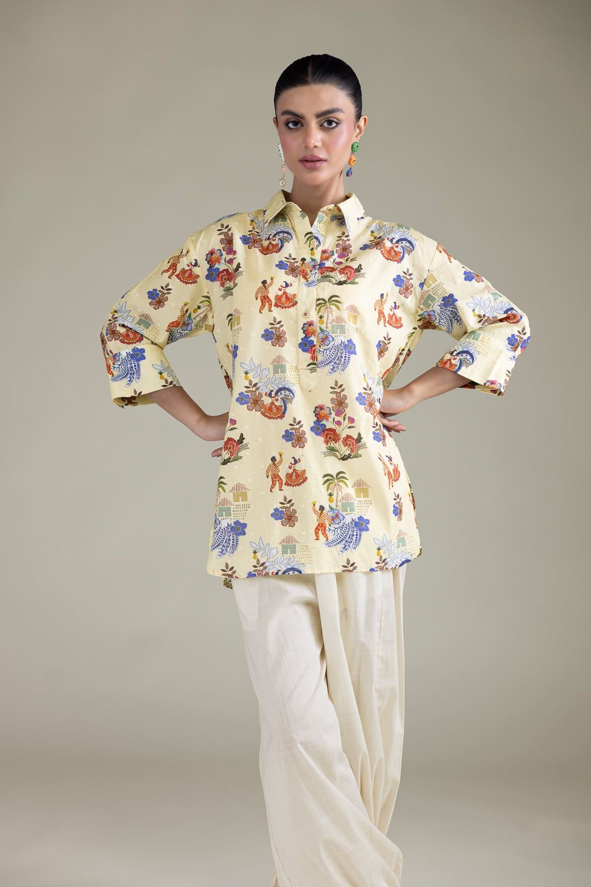 Floral Cambric Shirt