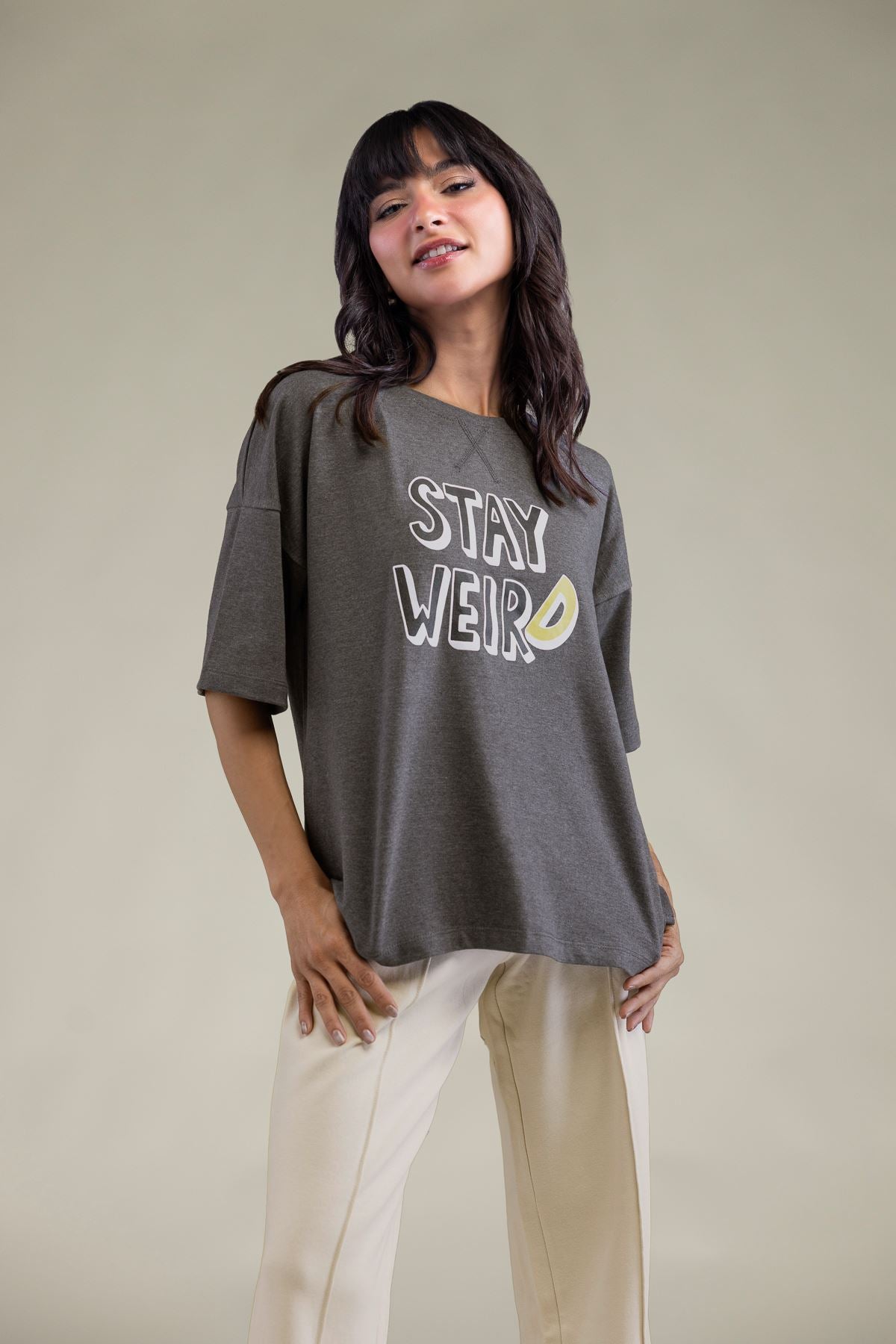Gray Round-Neck T-shirt