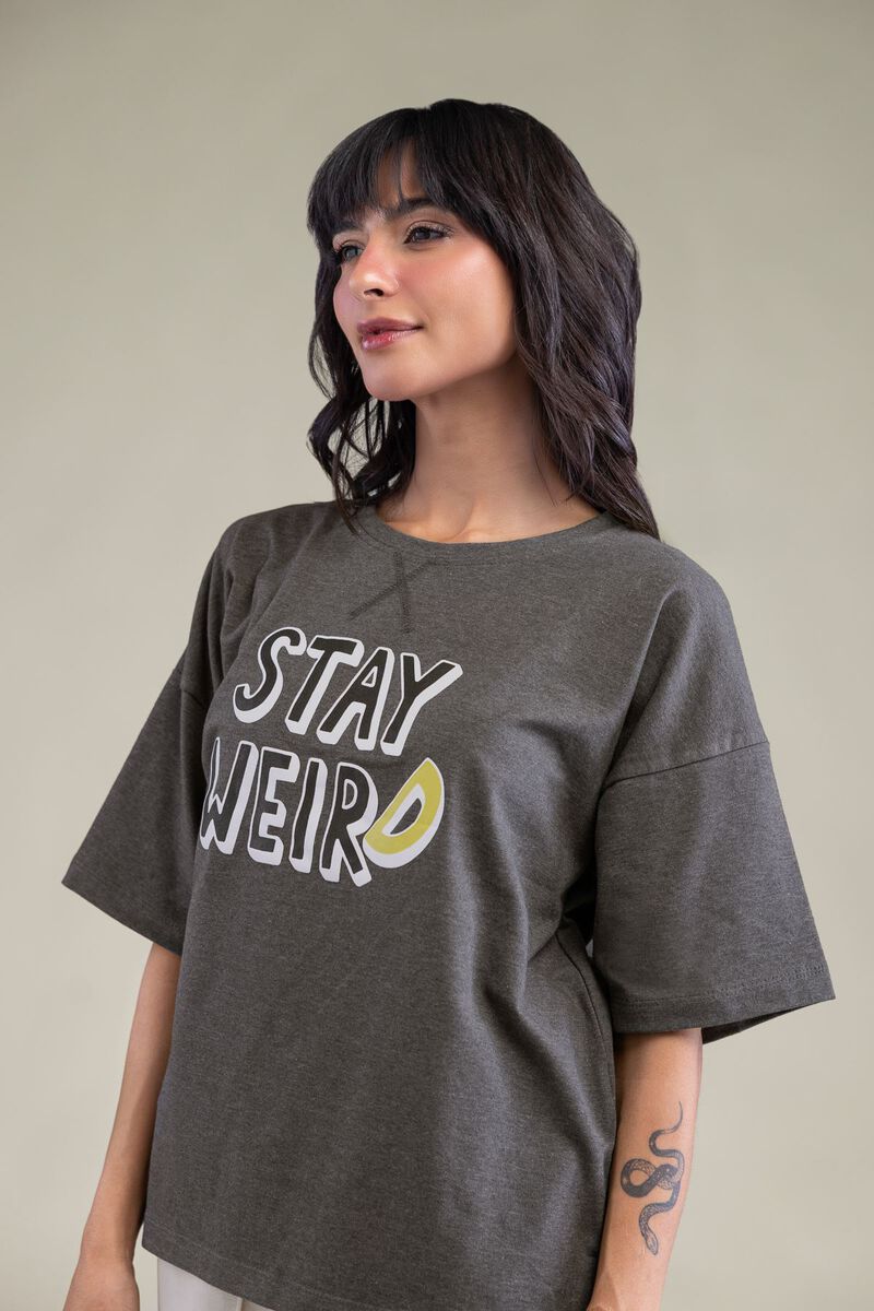 Gray Round-Neck T-shirt