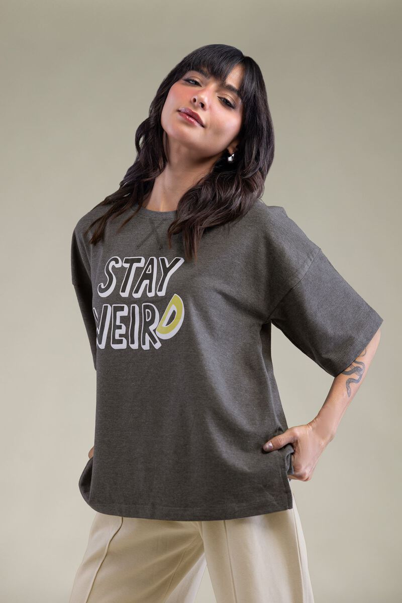 Gray Round-Neck T-shirt