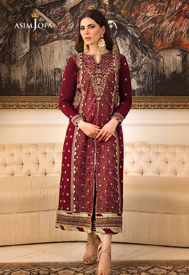 Ajlso-10 Unstitched 3 Pcs Shirt Dupatta Trouser