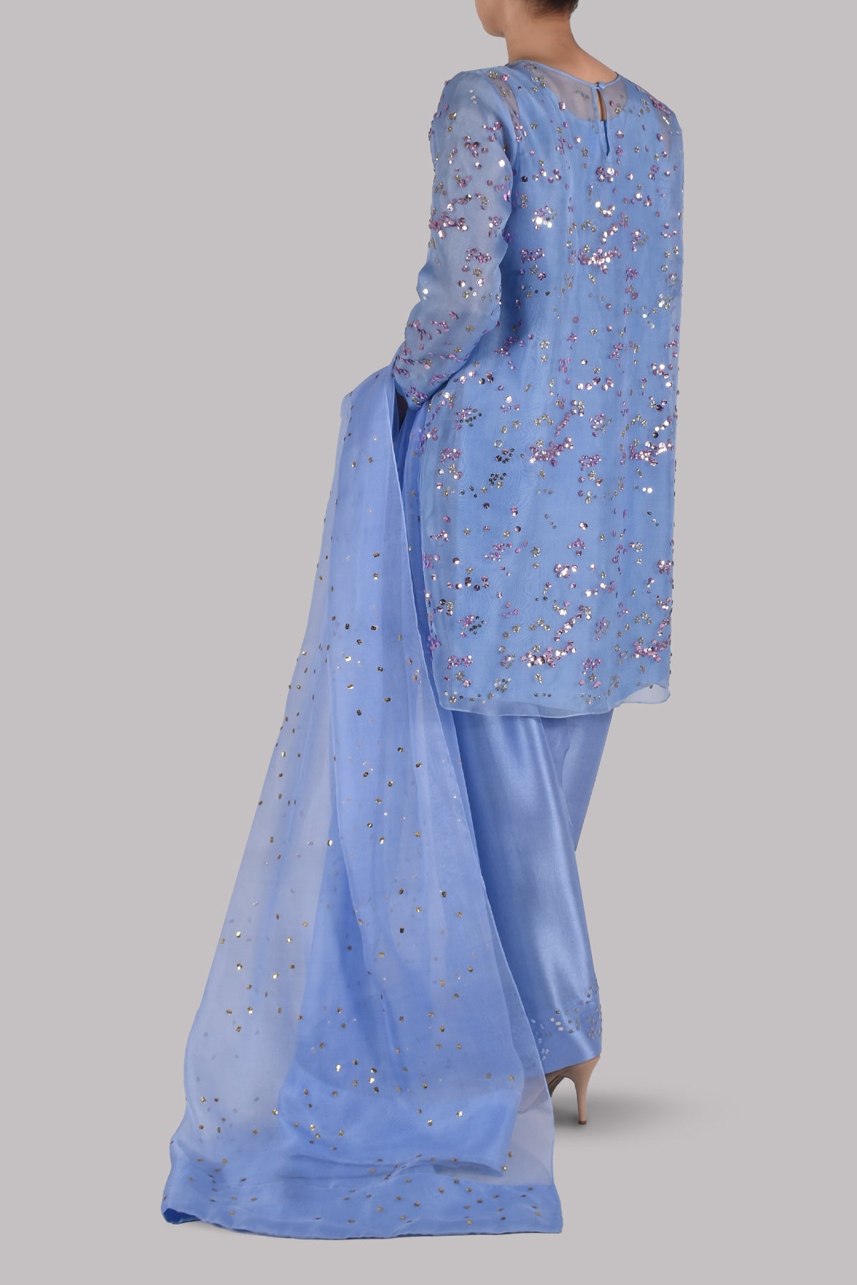 Forever Blue Embellished Organza Set