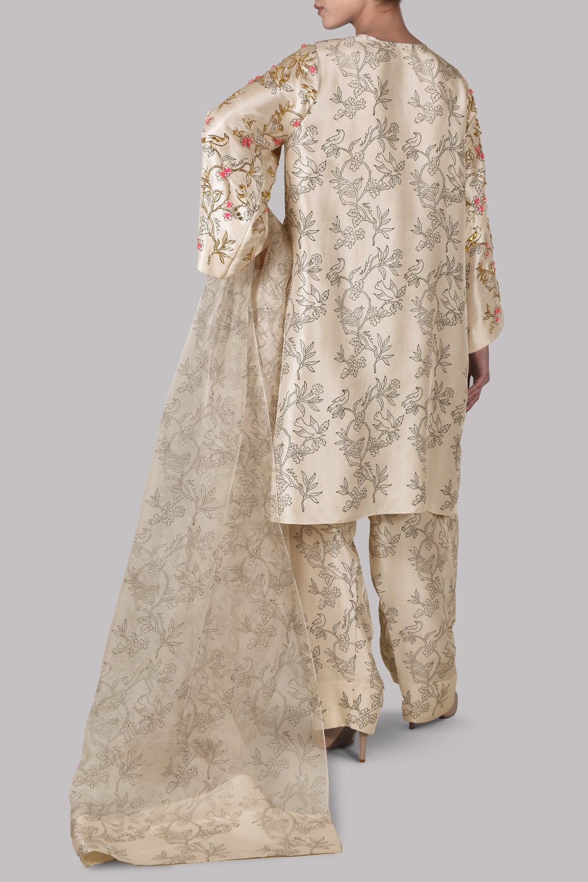 Rugby Tan Embellished Block Printed Set