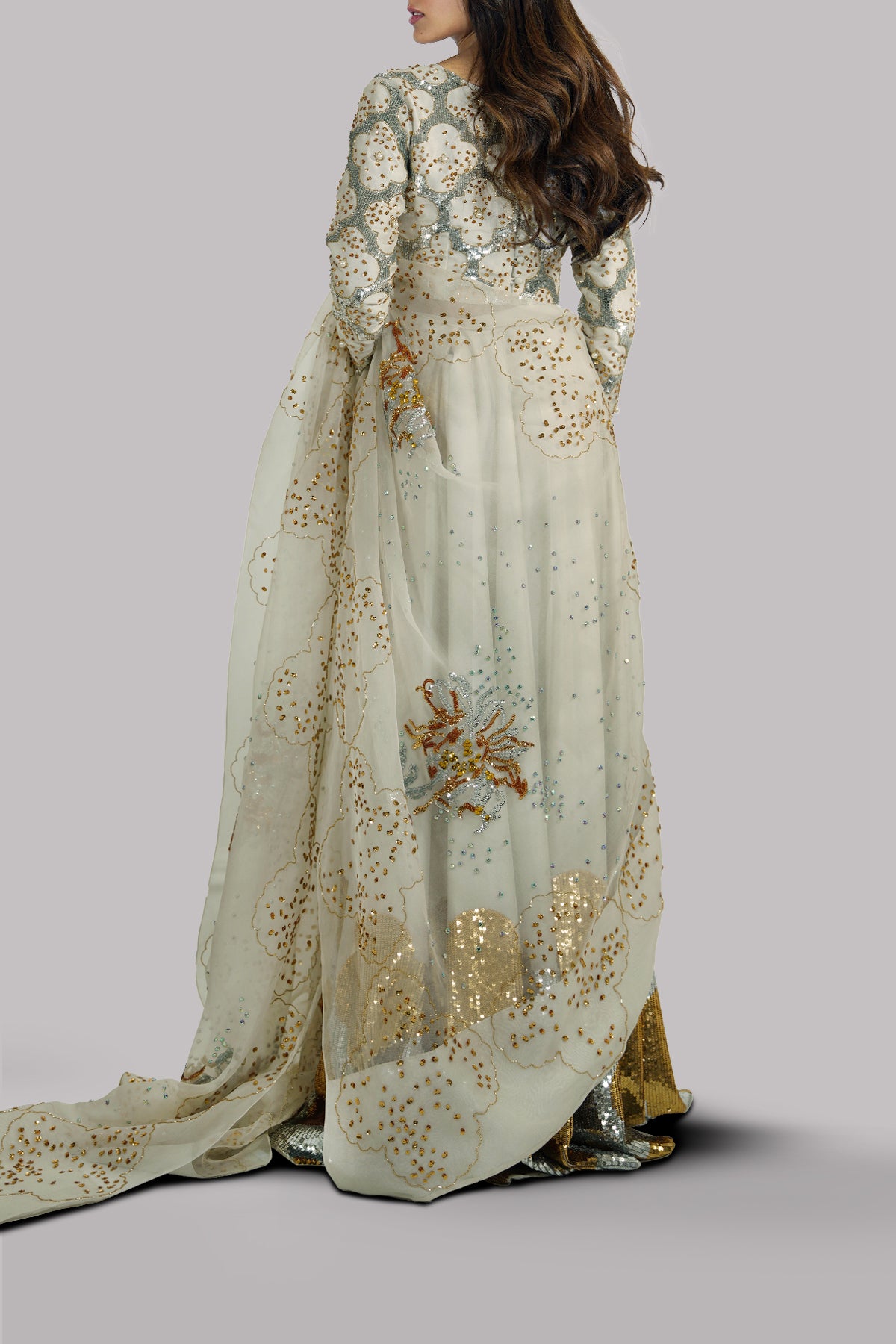 Egret Embellished Lehenga Choli Set