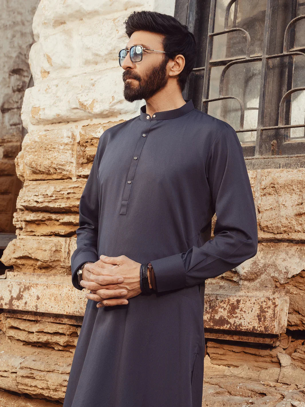 Grey Plain Kurta Trouser - ALET-KT-3002-R3