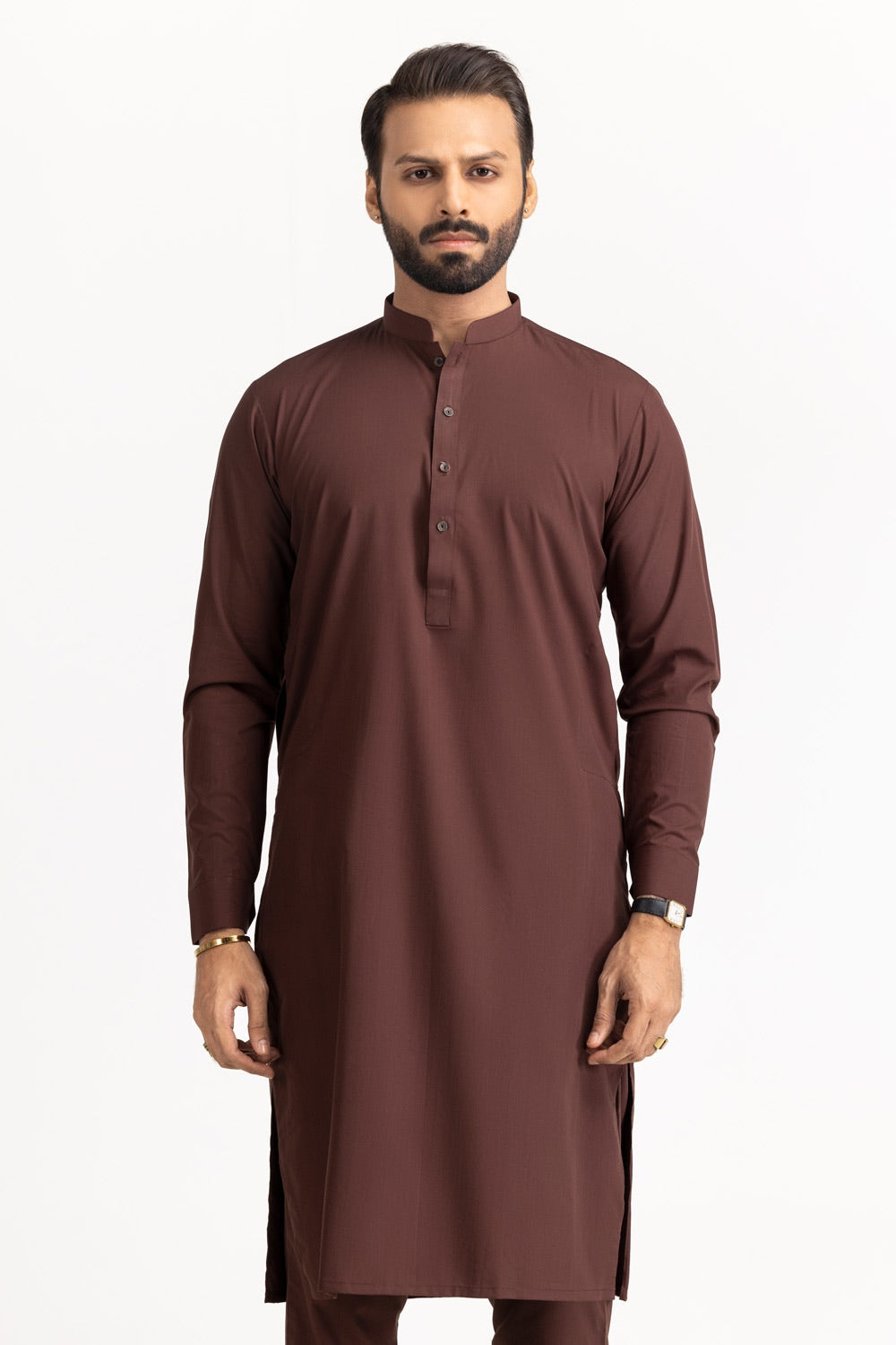 Gini Gold Unstitched Fabric Blended